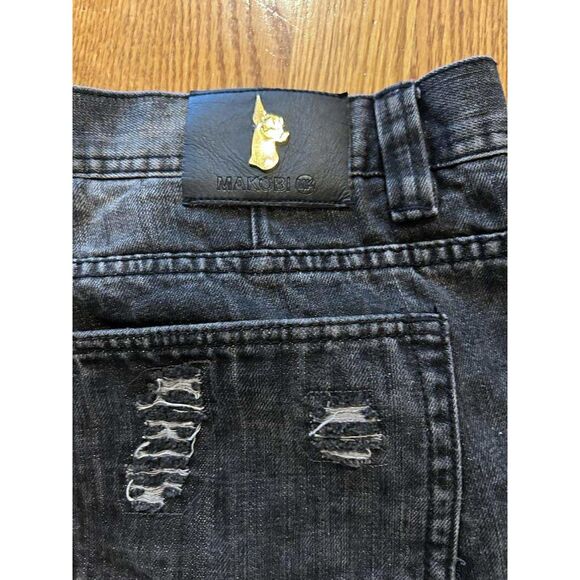 Makobi Men's Black Jeans 38 x 32 96281 Trap or Die - Picture 7 of 11